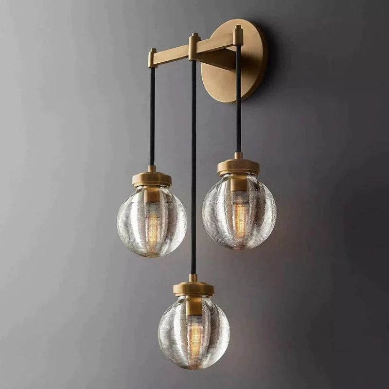 Popular Pearl Glass Triple Ball Wall Sconce