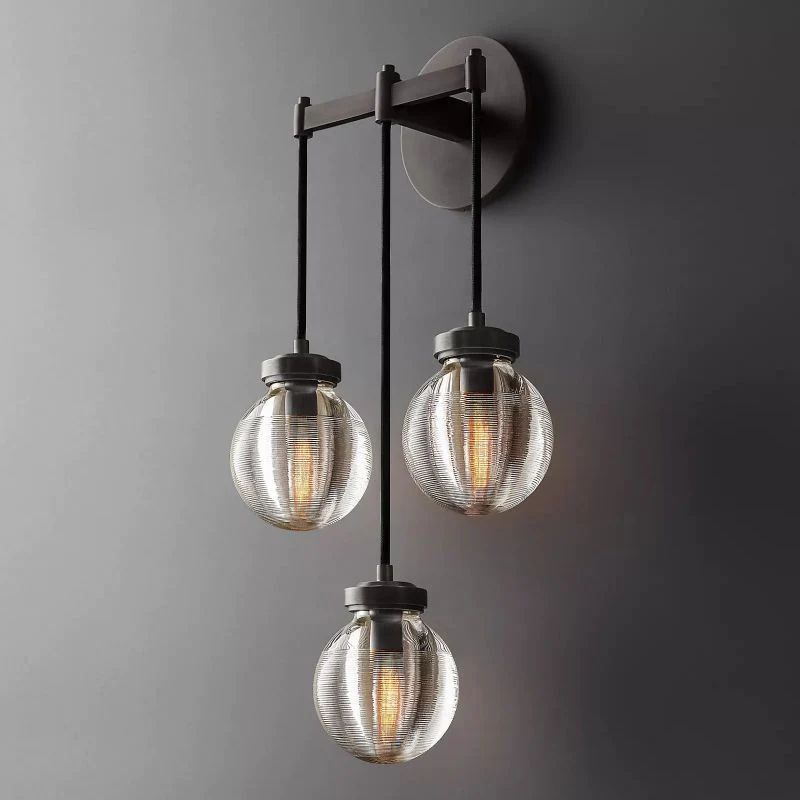 Popular Pearl Glass Triple Ball Wall Sconce