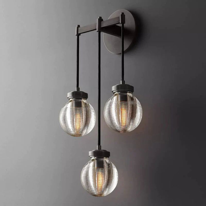 Popular Pearl Glass Triple Ball Wall Sconce