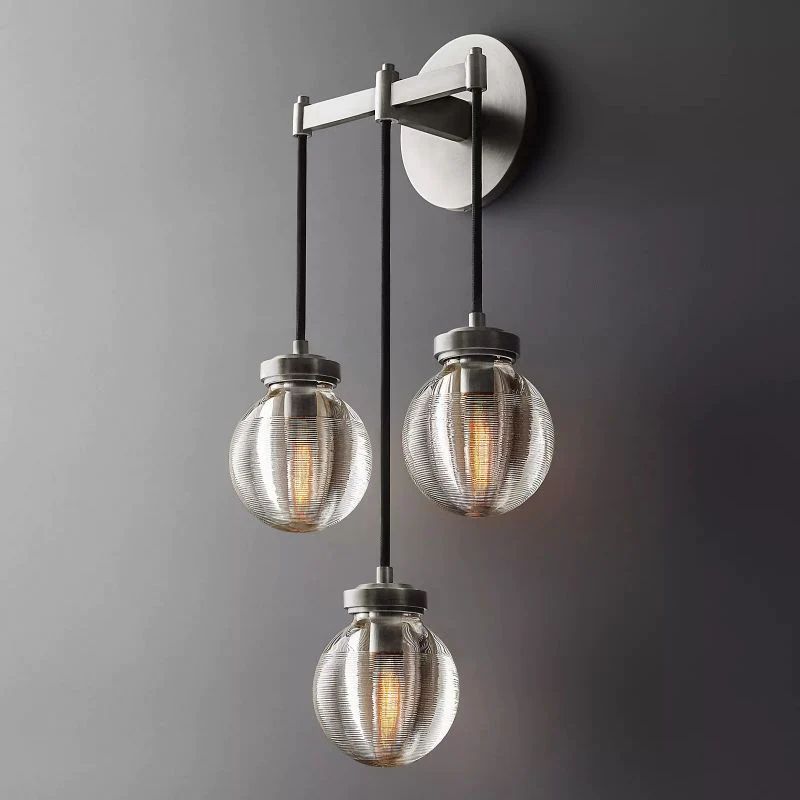 Popular Pearl Glass Triple Ball Wall Sconce