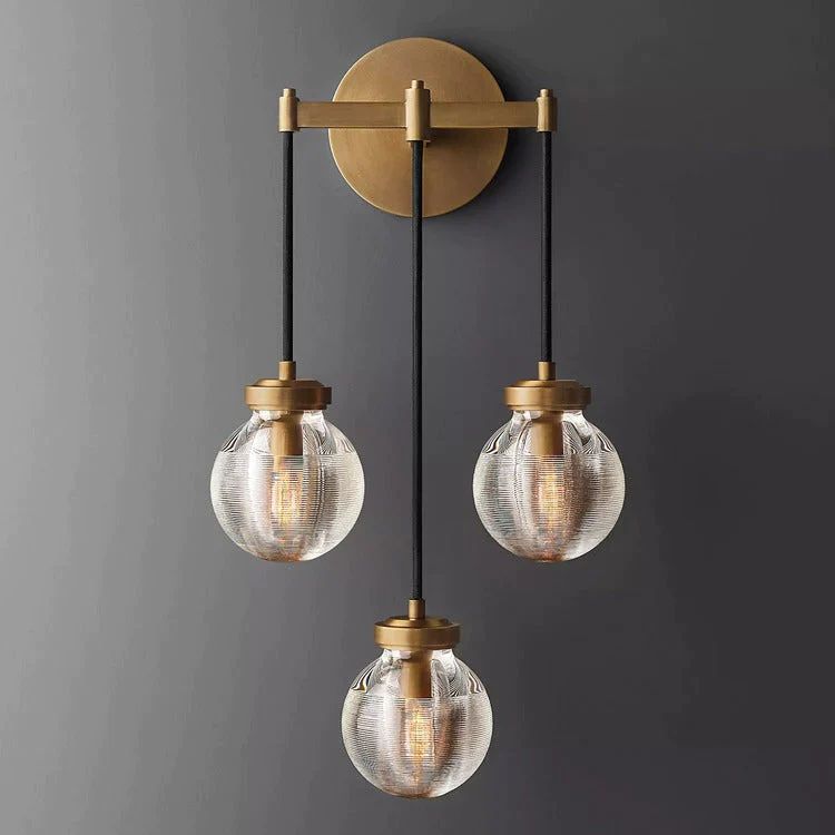 Popular Pearl Glass Triple Ball Wall Sconce
