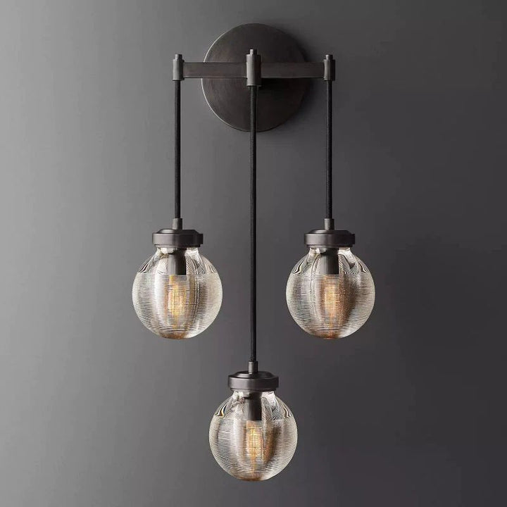 Popular Pearl Glass Triple Ball Wall Sconce