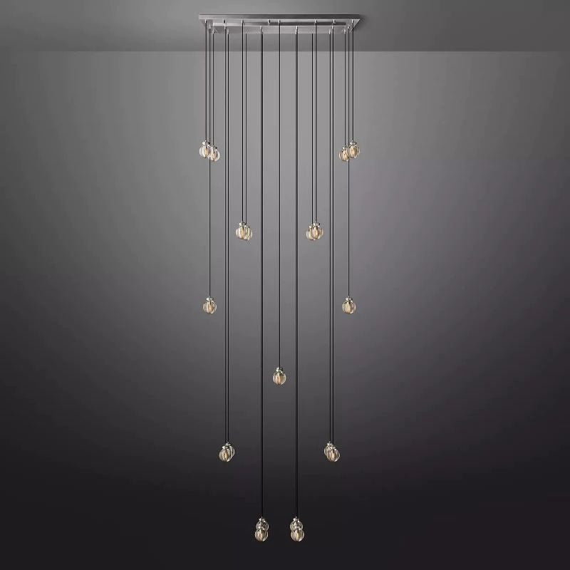 Popular Pearl Rectangle Chandelier 54"