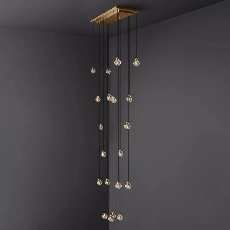Popular Pearl Rectangle Chandelier 54"