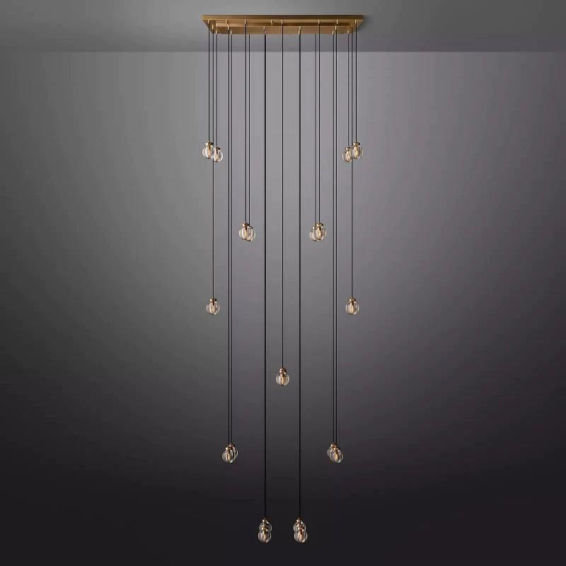 Popular Pearl Rectangle Chandelier 54"