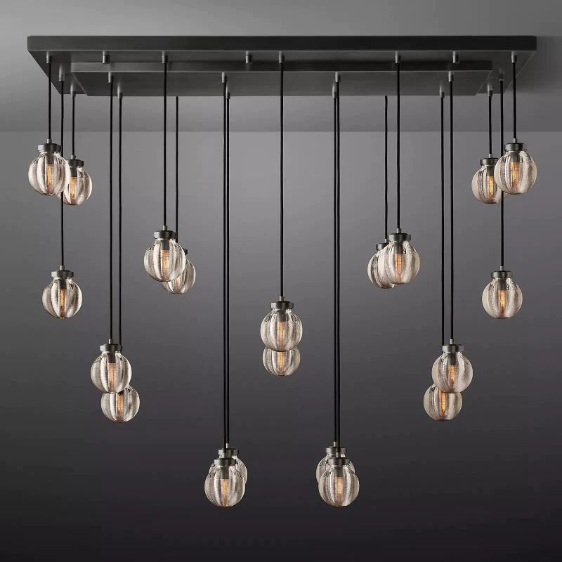 Popular Pearl Rectangle Chandelier 54"
