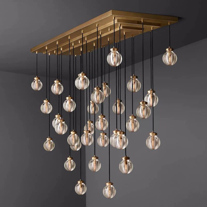 Popular Pearl Rectangle Chandelier 72"