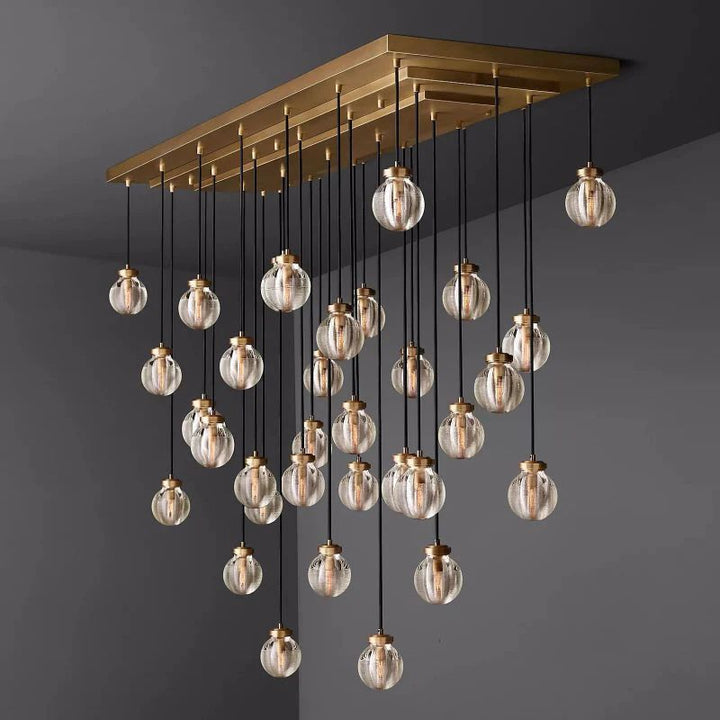 Popular Pearl Rectangle Chandelier 72"