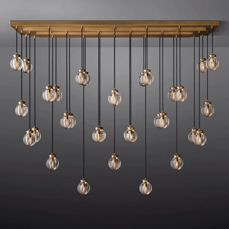 Popular Pearl Rectangle Chandelier 72"