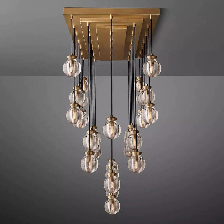 Popular Pearl Rectangle Chandelier 72"
