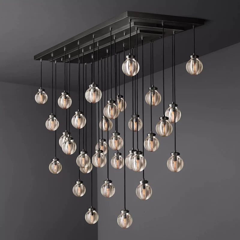 Popular Pearl Rectangle Chandelier 72"