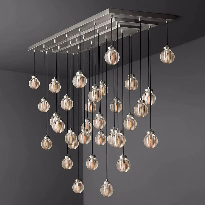 Popular Pearl Rectangle Chandelier 72"
