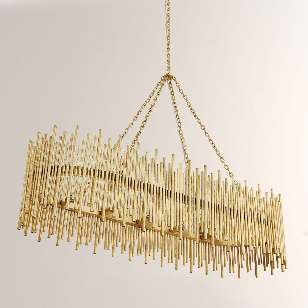 Althely 10 Lights Rectangle Pendant Chandelier
