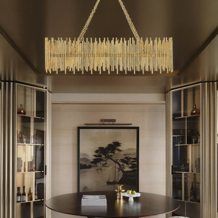 Althely 10 Lights Rectangle Pendant Chandelier