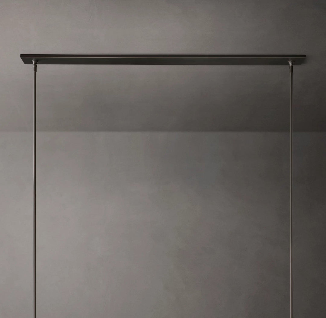 Ravello Linear Milk Glass Chandelier 59"