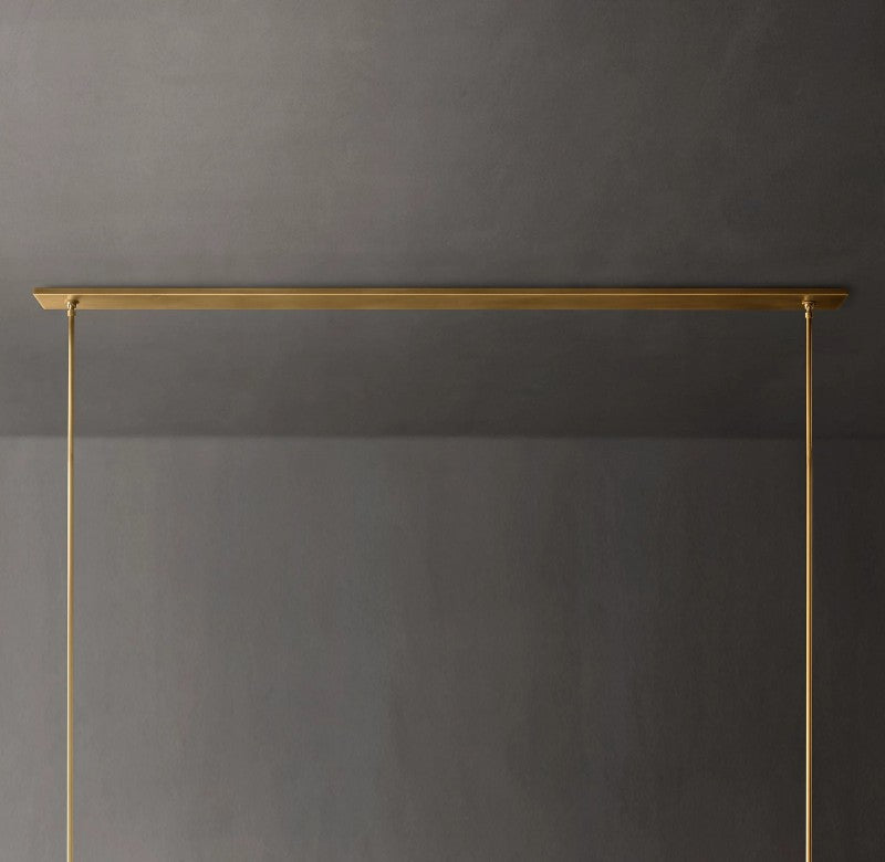 Ravello Linear Milk Glass Chandelier 71"