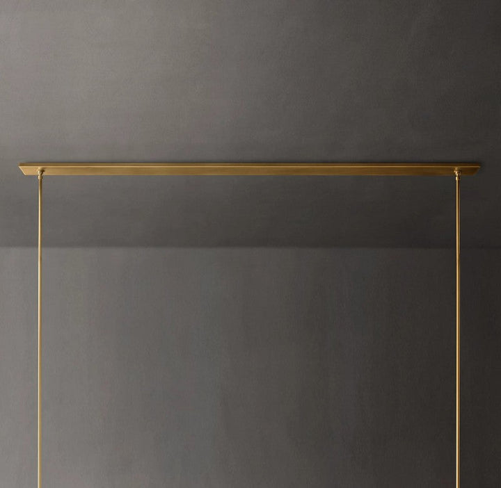 Ravello Linear Milk Glass Chandelier 71"