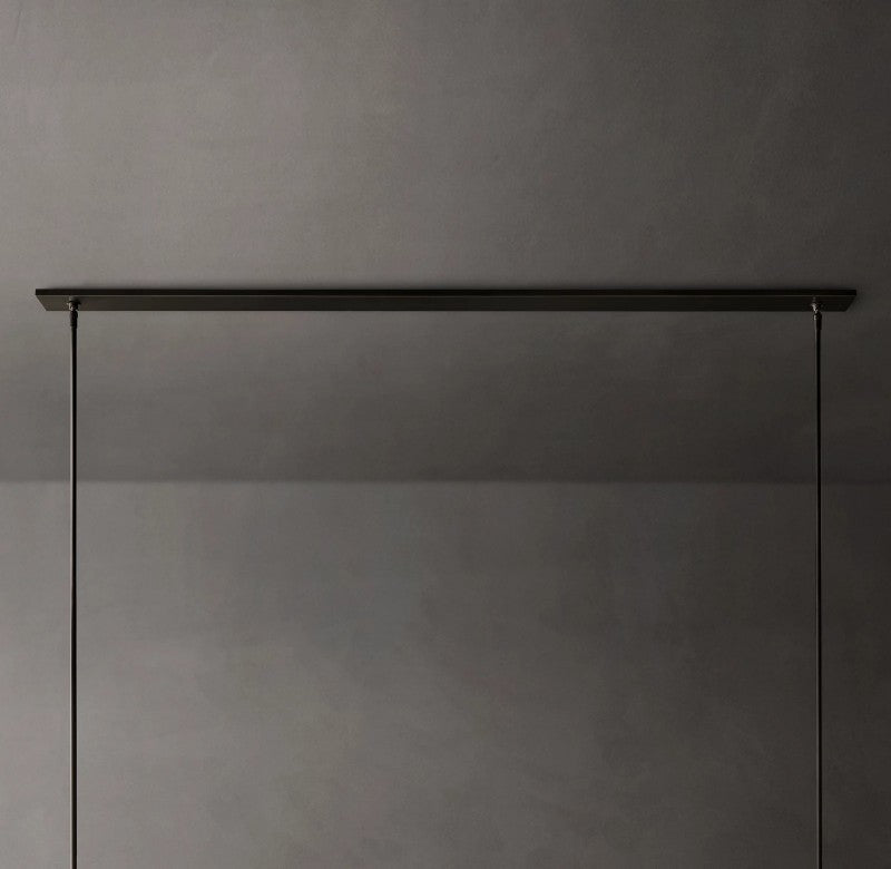 Ravello Linear Milk Glass Chandelier 71"