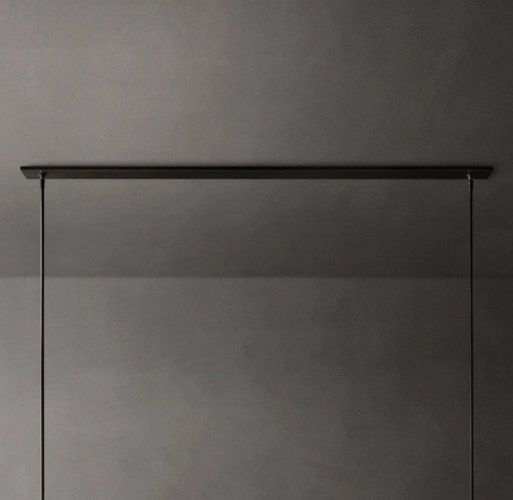 Ravello Linear Milk Glass Chandelier 71"