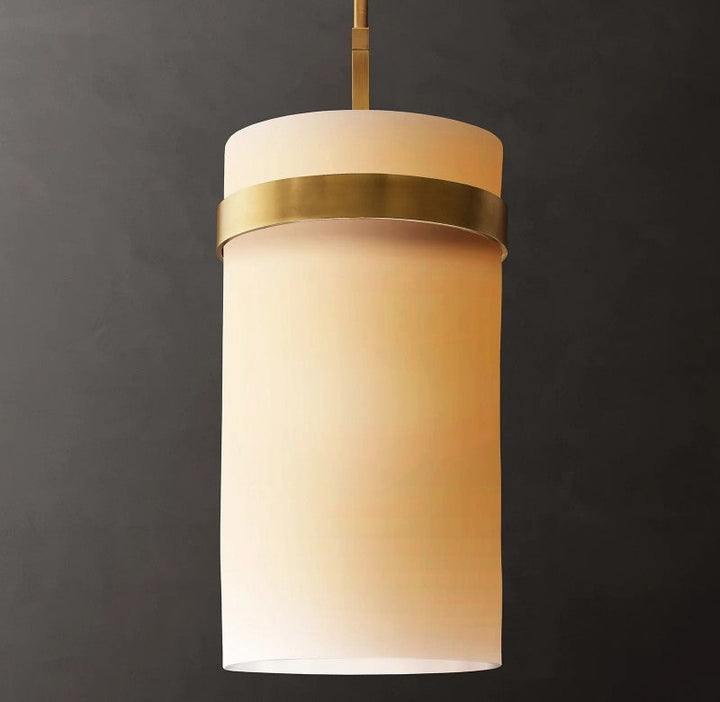 Ravello Milk Glass Pendant 10"