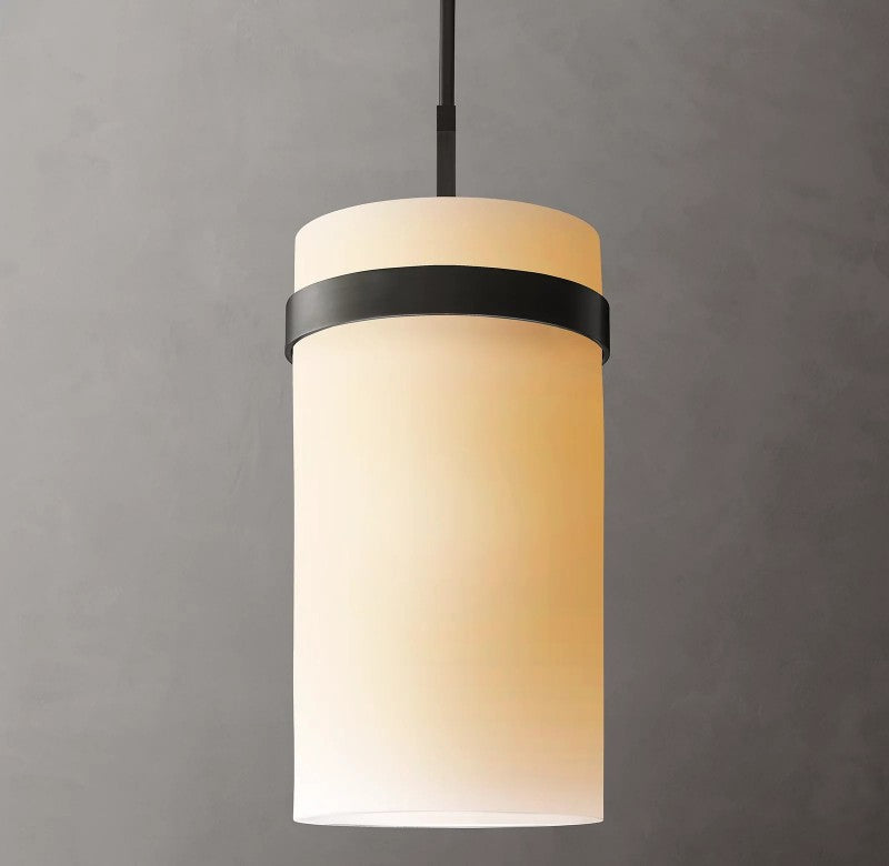 Ravello Milk Glass Pendant 10"