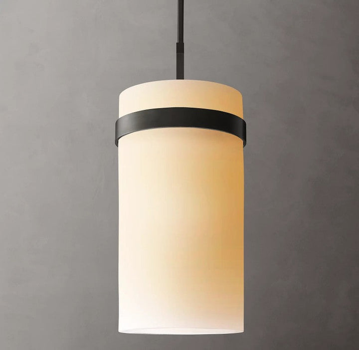 Ravello Milk Glass Pendant 10"