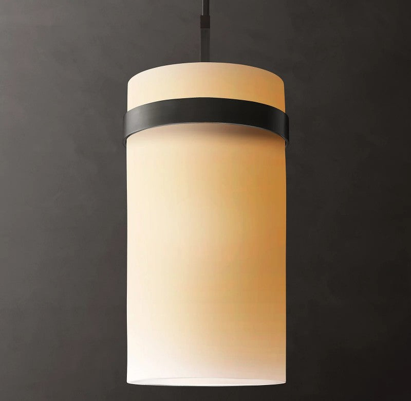 Ravello Milk Glass Pendant 10"