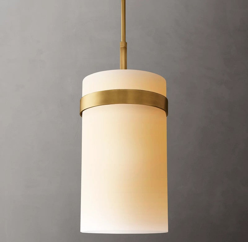 Ravello Milk Glass Pendant 12"