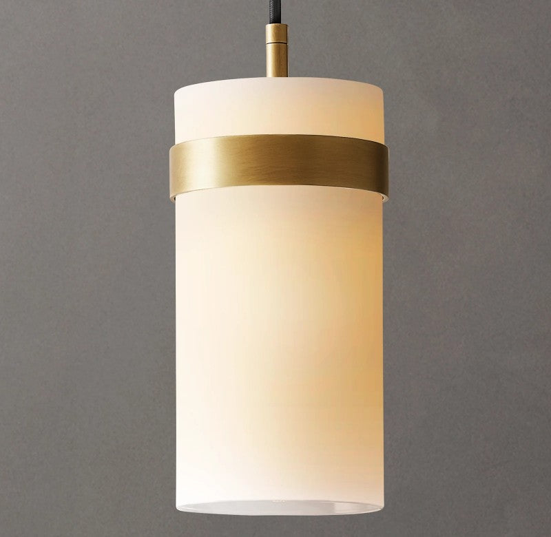 Ravello Milk Glass Pendant 5"