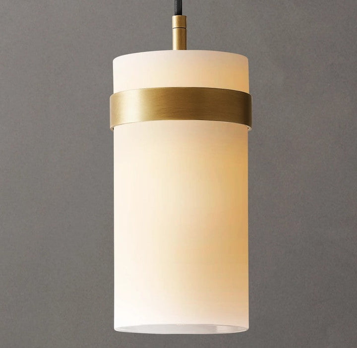 Ravello Milk Glass Pendant 5"