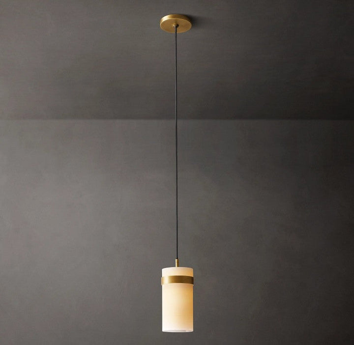 Ravello Milk Glass Pendant 5"