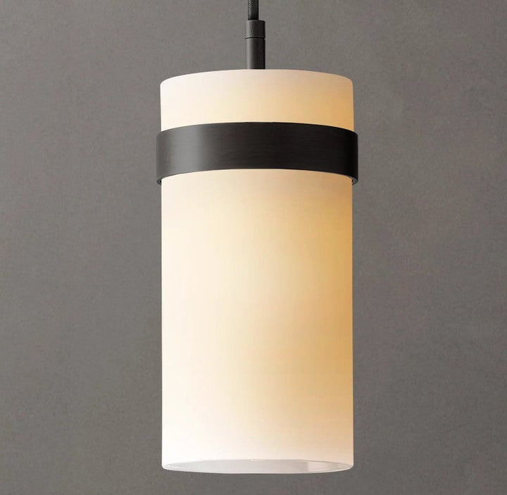 Ravello Milk Glass Pendant 5"