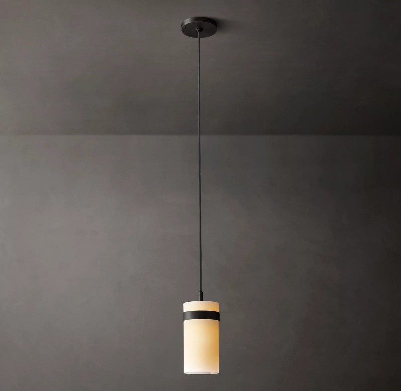 Ravello Milk Glass Pendant 5"