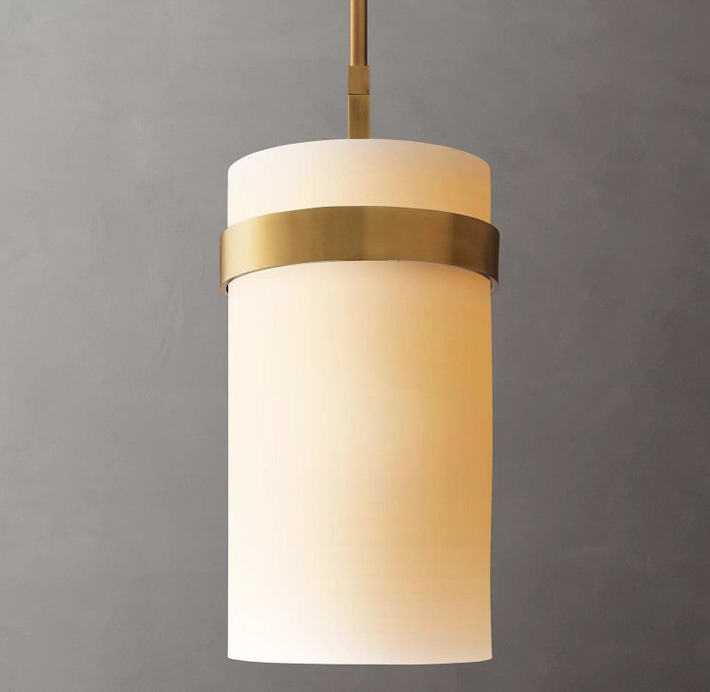 Ravello Milk Glass Pendant 8"