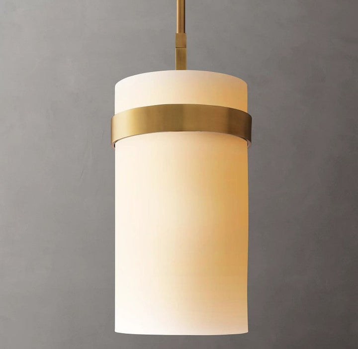 Ravello Milk Glass Pendant 8"