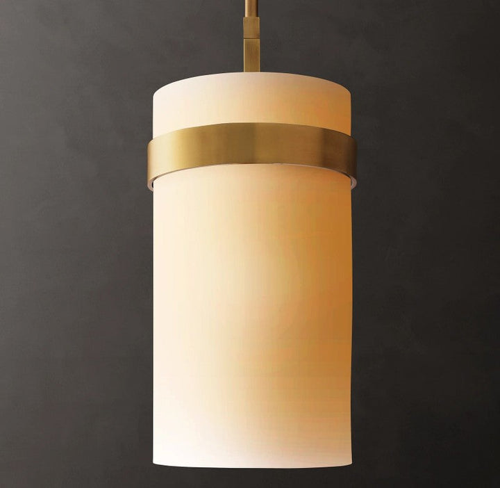 Ravello Milk Glass Pendant 8"