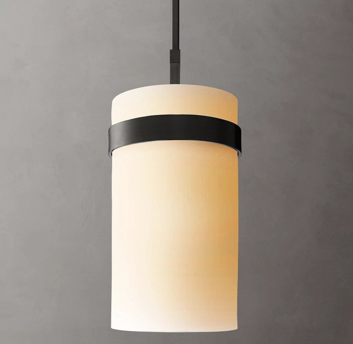 Ravello Milk Glass Pendant 8"