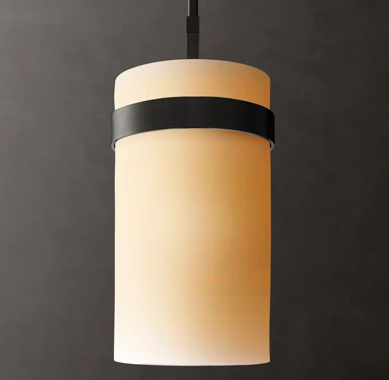 Ravello Milk Glass Pendant 8"