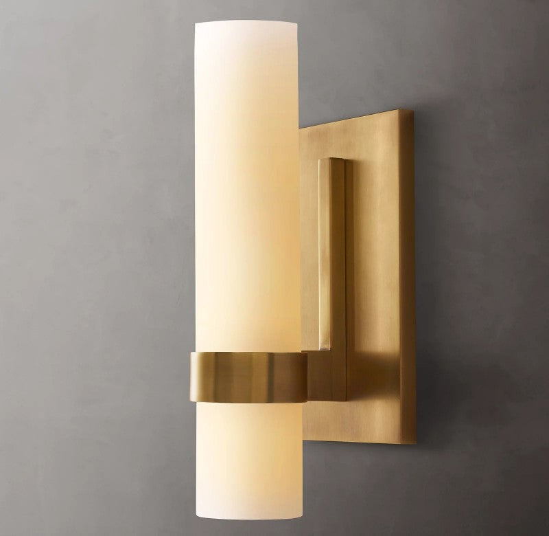 Ravello Milk Glass Sconce 12"