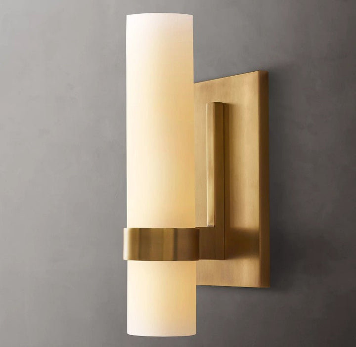 Ravello Milk Glass Sconce 12"