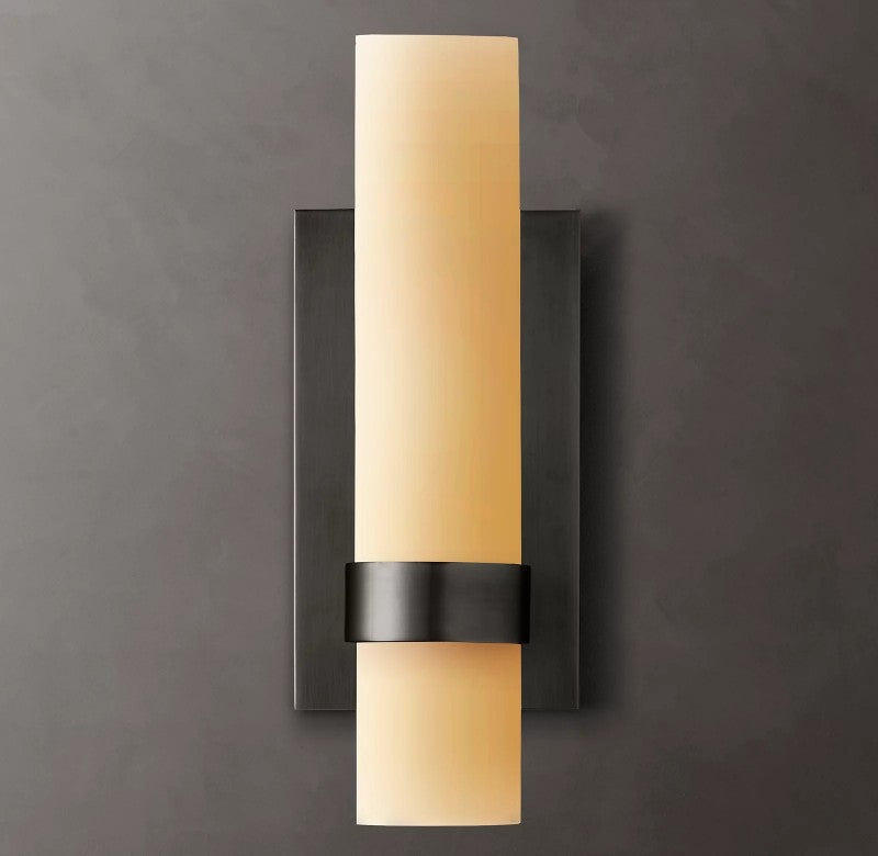 Ravello Milk Glass Sconce 12"