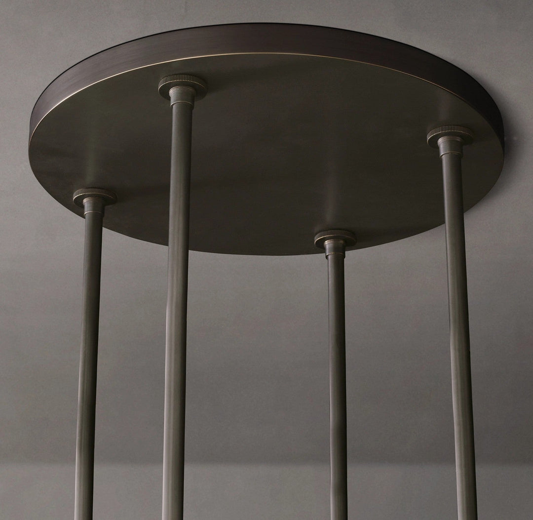 Ravello Round Milk Glass Chandelier 48"