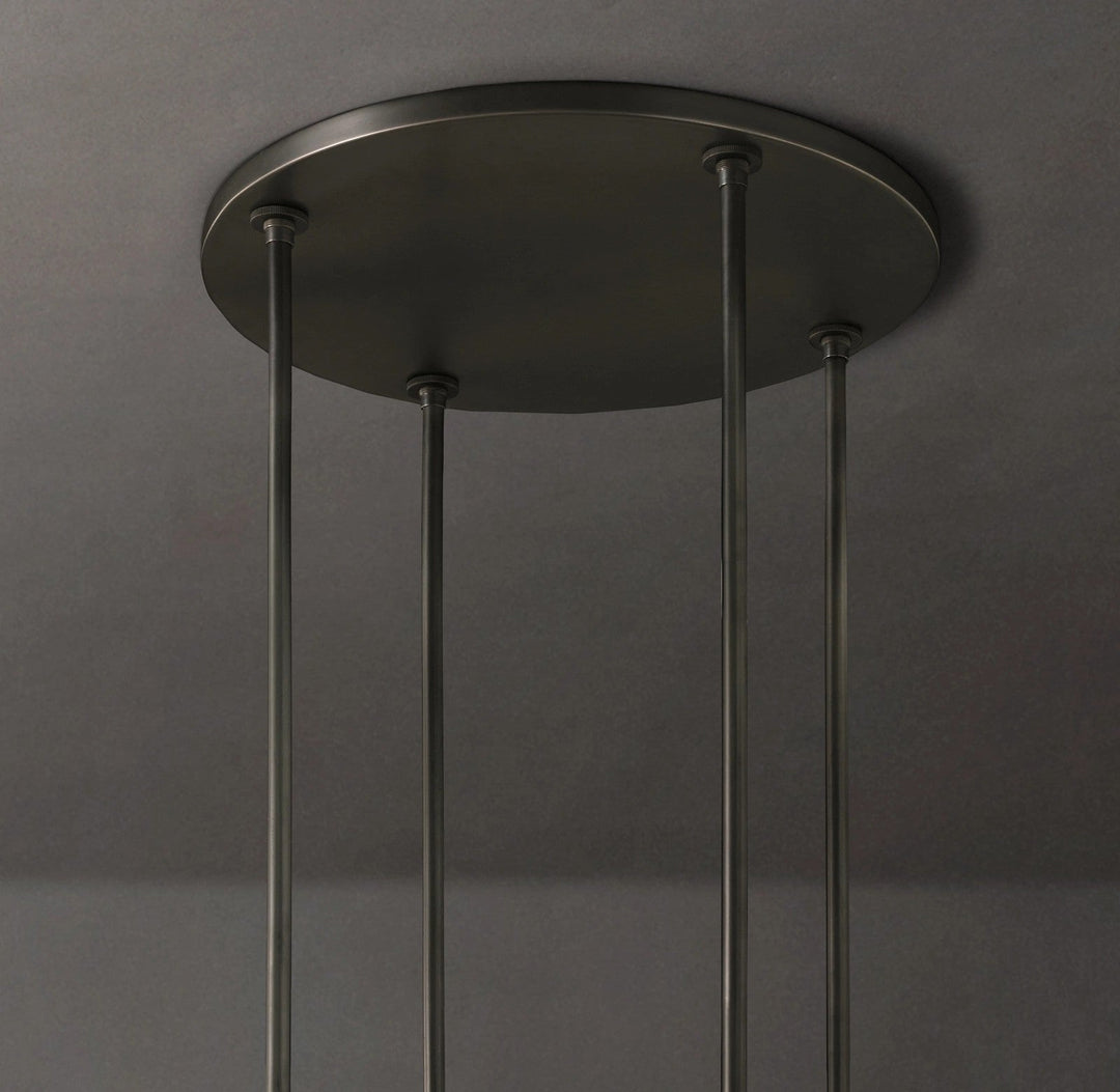 Ravello Round Milk Glass Chandelier 60"