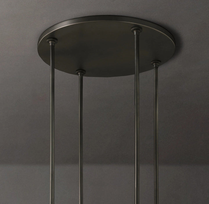 Ravello Round Milk Glass Chandelier 60"