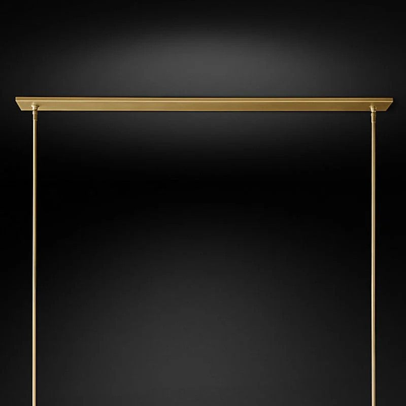 Rata Modern Fashion Glass Linear Chandelier 59"