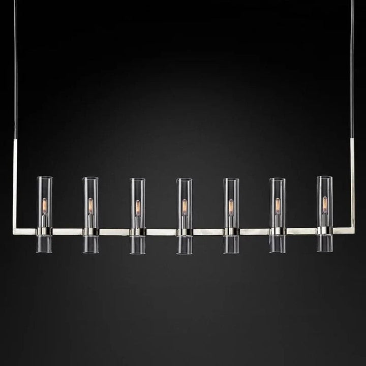 Rata Modern Fashion Glass Linear Chandelier 59"