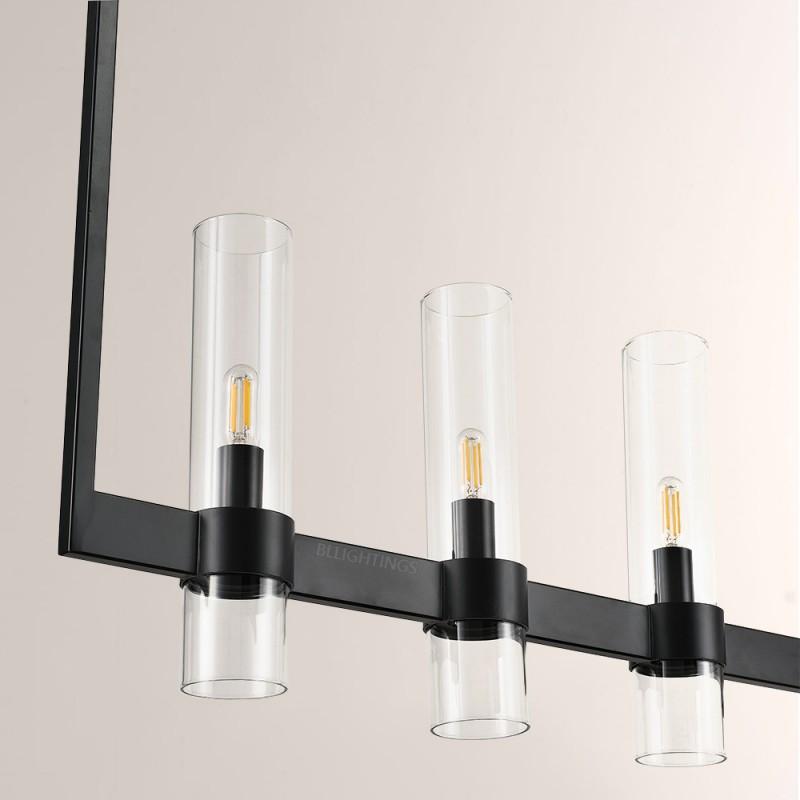 Ravello Modern Clear Glass Linear Chandelier 59"