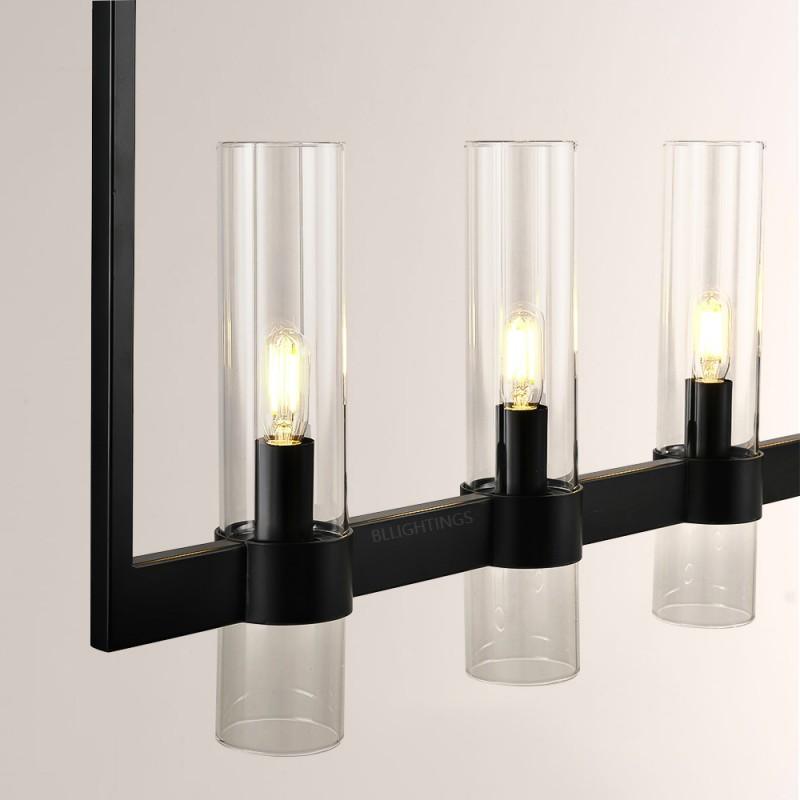 Ravello Modern Clear Glass Linear Chandelier 59"