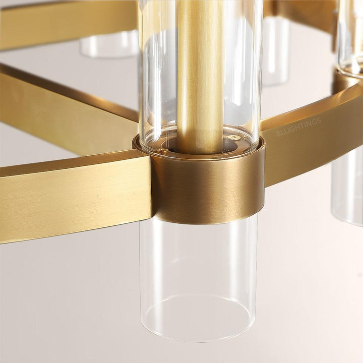 Ravello Modern Clear Glass Round Chandelier 36"