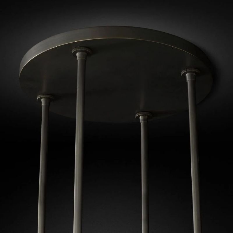 Rata Modern Fashion Glass Round Chandelier Light D36"